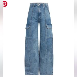 HUDSON  High Rise Wide Leg Cargo Jean